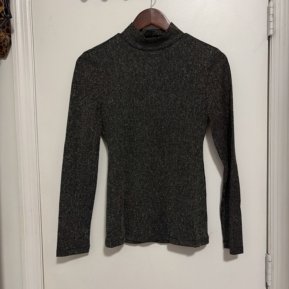 BCBGMAXAZARIA Gold Metallic Top
